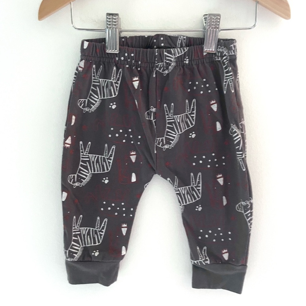 $4 💥Harem Joggers, Lily & Jack, 🦓 Zebra Dark Gray White & Umber Red, Unisex